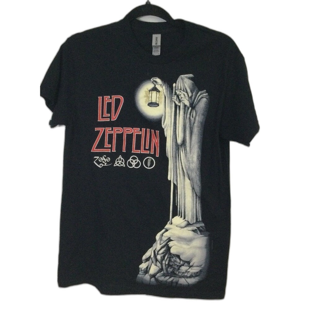Gildan T-Shirt Unisex Size Small Color Black Hermit Led Zepplin Graphic Tee